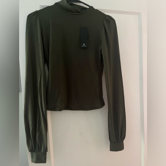 Lulu’s Kaylene Olive Green Mock Neck Long Sleeve Top— Size XL— NWT - Picture 6 of 6